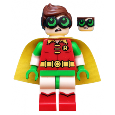 robin - green glasses smile worried pattern