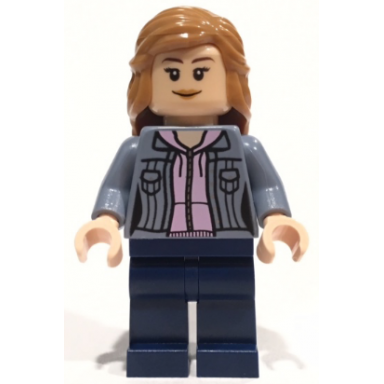 hermione granger - sand blue jacket over bright pink hoodie