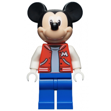 mickey mouse - red jacket with white letter m