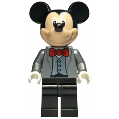 mickey mouse - flat silver tuxedo jacket red bow tie