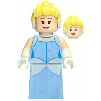 cinderella - bright light blue dress white gloves