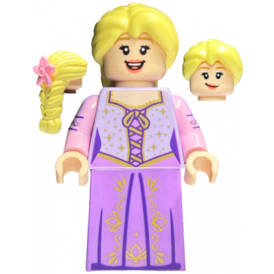 rapunzel - minifigure bright pink flower