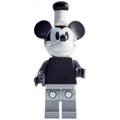 mickey mouse - vintage light bluish gray legs white hat with black top