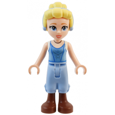 cinderella - bright light blue top cropped trousers bright light yellow hair