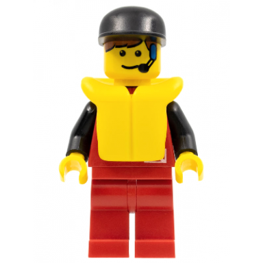 divers - control 1 red legs black cap life jacket