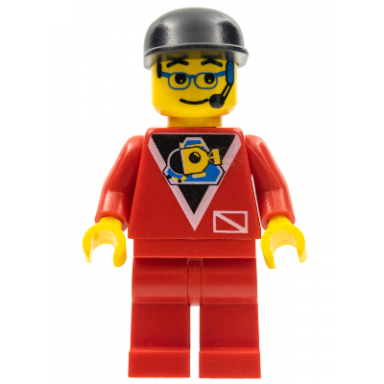 divers - control 2 red legs black cap glasses and headset