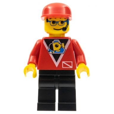 divers - control 2 black legs red cap