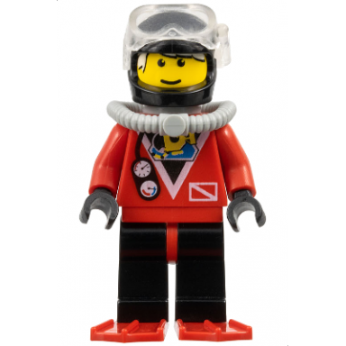 divers - red diver 2 black legs with red hips black helmet red flippers