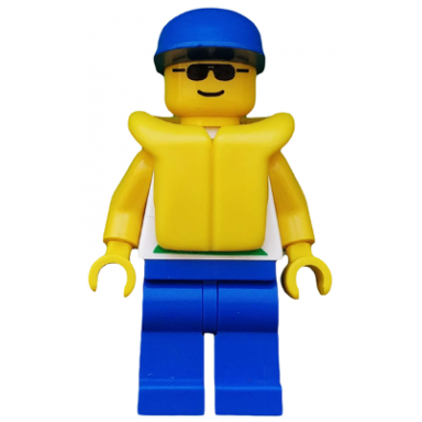 divers - boatie fish and dolphin shirt blue cap life jacket
