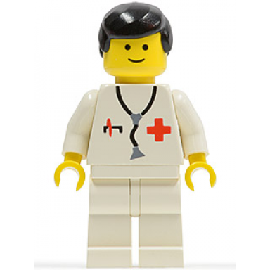 doctor - stethoscope white legs black male hair