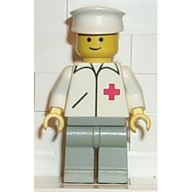 doctor - straight line light gray legs white hat