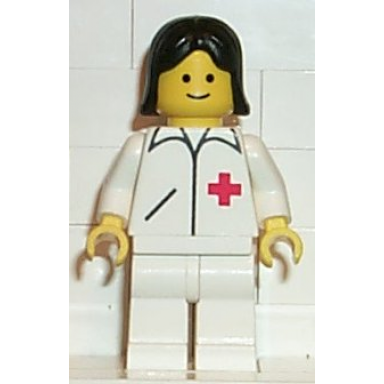 doctor - straight line white legs black female hair