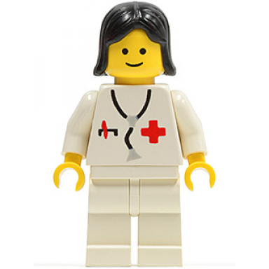 doctor - stethoscope white legs black female hair