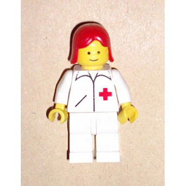 doctor - straight line white legs red female hair