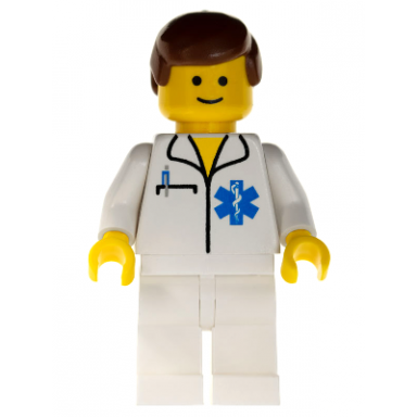 doctor - emt star of life white legs reddish brown male hair