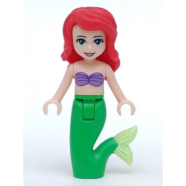 ariel mermaid light nougat - medium lavender shell bra top bright green tail medium azure eyes