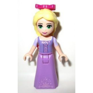 rapunzel - mini doll lavender and magenta bows medium lavender skirt