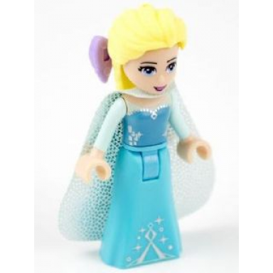 elsa - sparkly light aqua cape lavender hair bow