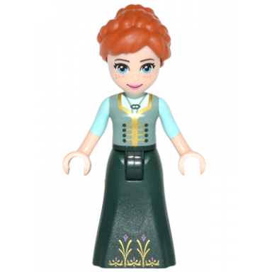 anna - sand green top dark green skirt