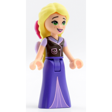 rapunzel - mini doll lavender and magenta bows dark purple skirt