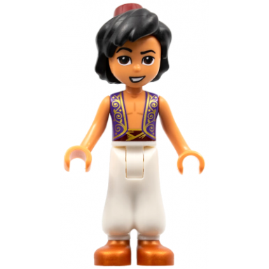 aladdin - gold filigree on vest and belt