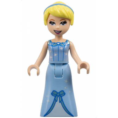 cinderella - dress with sparkles and bow thick hinge