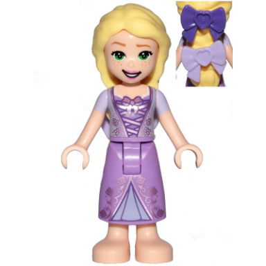 rapunzel - mini doll dark purple and lavender bows