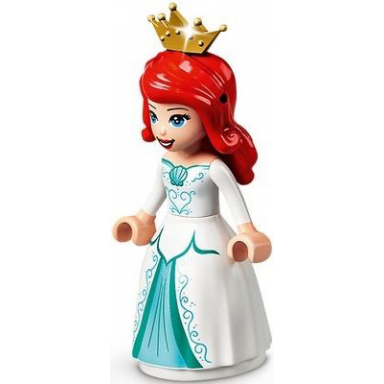 ariel human light nougat - white dress pearl gold tiara