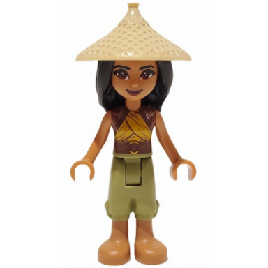 raya - tan conical hat yellow top medium nougat boots