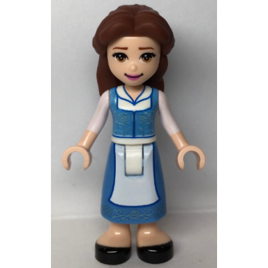 belle - medium blue dress closed mouth smile