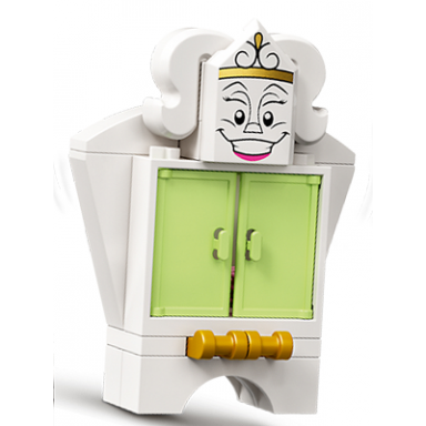 wardrobe - printed face on tile modified 2 x 3 pentagonal with drawer handles
