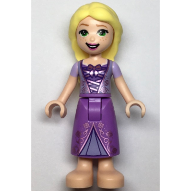 rapunzel - mini doll metallic pink laced dress