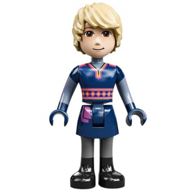 kristoff - dark blue tunic black boots and sand blue sleeves