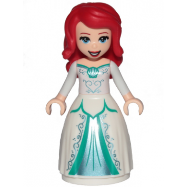 ariel human light nougat - white dress