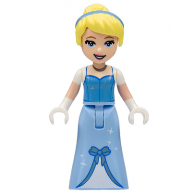 cinderella - dress with sparkles and bow medium blue top