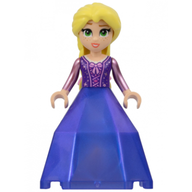 rapunzel - mini doll bright pink flowers diamond dress container bottom