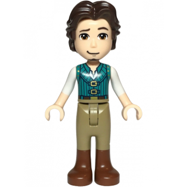 flynn rider - mini doll dark turquoise vest thin hinge