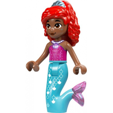 ariel mermaid medium brown - magenta top medium azure tail