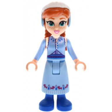 anna - bright light blue skirt and coat