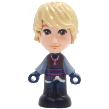 kristoff - micro doll reddish brown shirt dark blue pants closed mouth grin