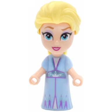 elsa - micro doll bright light blue dress open mouth smile
