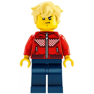 cooper - red racing jacket dark blue legs