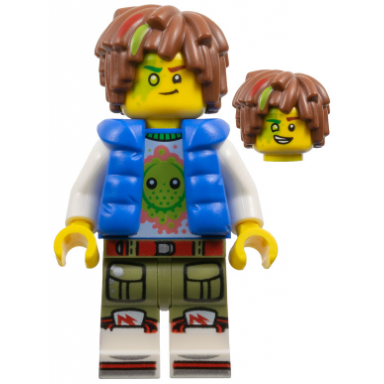 mateo - z-blob shirt blue puffer vest