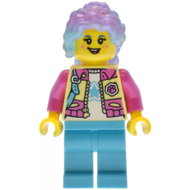 izzie isabel christina garcia - bright light yellow and dark pink jacket