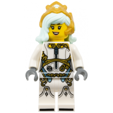 astrid - white outfit light aqua hair gold crown