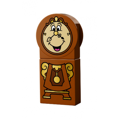 duplo figure disney princess cogsworth with gold pendulum