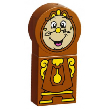 duplo figure disney princess cogsworth with yellow pendulum