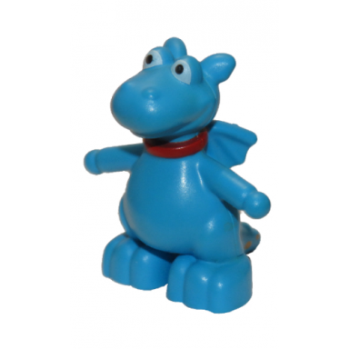 duplo dragon small with red collar and orange spots pattern stuffy