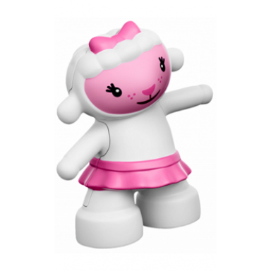 duplo sheep lamb standing with pink bow and pink tu-tu lambie