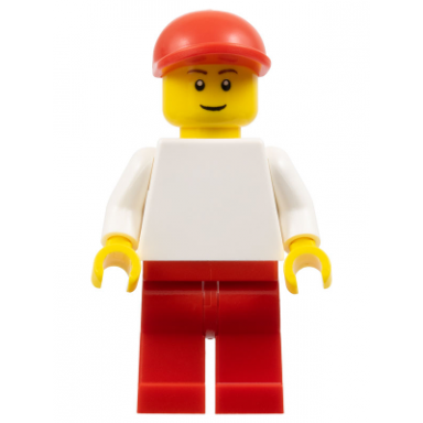 lifeguard - plain white torso with white arms red legs red cap